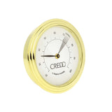 mycigarorder.com uk Credo Analogue Cigar Hygrometer - Round - Gold Colour Finish