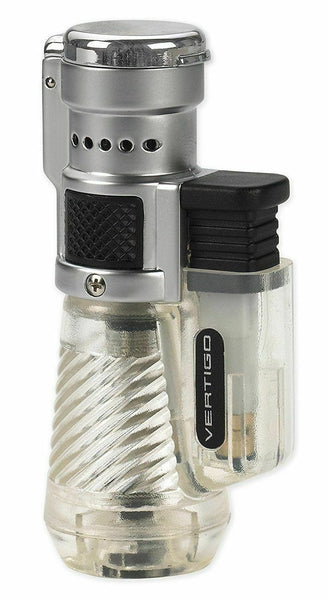 Vertigo Cyclone 2 Triple Torch Butane Lighter - Clear mycigarorder.com .co.uk