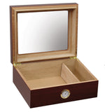 Prestige Chalet Glass Top Cigar Humidor - Cherry - 50 Cigar Capacity