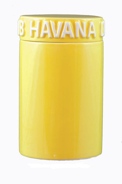 Havana Club Cigar Collection – Tinaja Ceramic Jar Humidor - Lime Yellow mycigarorder.com .uk