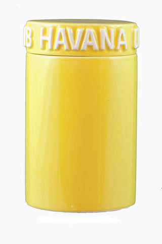 Havana Club Cigar Collection – Tinaja Ceramic Jar Humidor - Lime Yellow mycigarorder.com .uk
