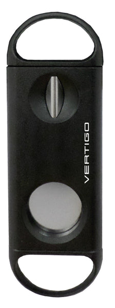 mycigarorder.com UK Lotus Vertigo Duel V-Cutter & Guillotine Black Cigar Cutter - 56 Ring Gauge VC500