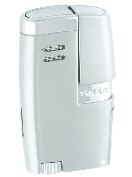 mycigarorder.com XIKAR Vitara Double Jet Cigar Lighter - Silver - 552SL