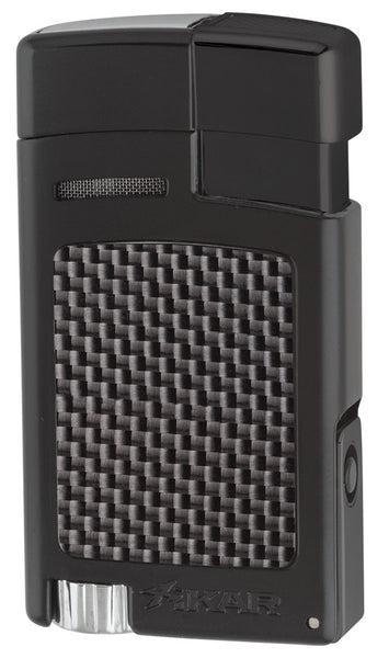 mycigarorder.com XIKAR Forte - Single Jet Cigar Lighter - Black Carbon Fiber - 523BKCF