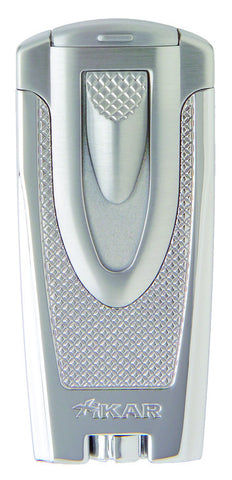 mycigarorder.com XIKAR Axia Double Flame Cigar Lighter - Chrome Silver - 540CS