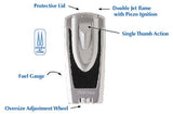 XIKAR Axia Double Flame Cigar Lighter -  Chrome Silver - 540CS