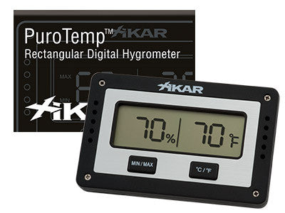 mycigarorder.com XIKAR Digital Rectangular PuroTemp Hygrometer 833XI