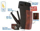 mycigarorder.com XIKAR Resource Pipe Lighter II - Amboina Burl - Soft Flame - 585ABBK my cigar order