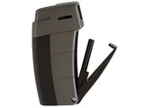 mycigarorder.com XIKAR Resource Pipe Lighter II - Black & Gunmetal (G2) - Soft Flame - 585BKG2 - my cigar order b