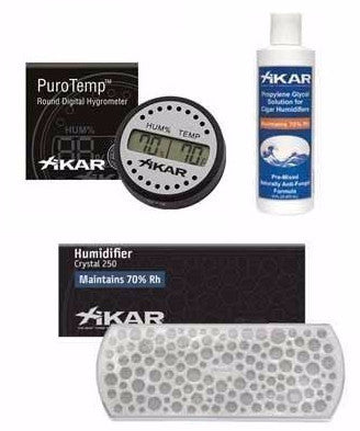 mycigarorder.com XiKAR Humidor Upgrade Kit Hygrometer(832), Humidifier(818) and PG Solution(815)