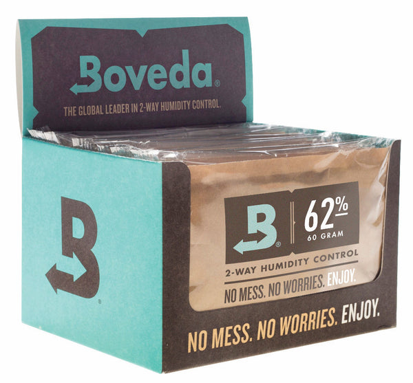 Boveda 62% RH 2-way Humidity Control, Large 60 - 67 gram, 12-pack, individually wrapped