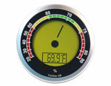 mycigarorder.com Caliber 4R Round Digital Hygrometer & Thermometer - Silver