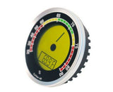 Caliber 4R Round Digital Hygrometer & Thermometer - Silver