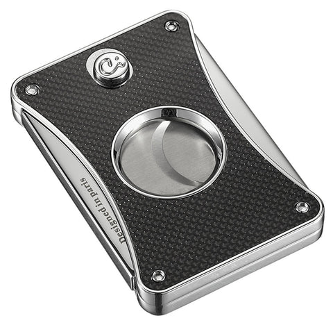 Caseti Cigar Cutter – Black Carbon Fibre Effect - CA113-3