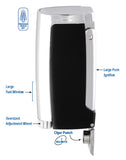 XIKAR Pulsar Triple Torch Cigar Lighter with punch - Silver - 567SL